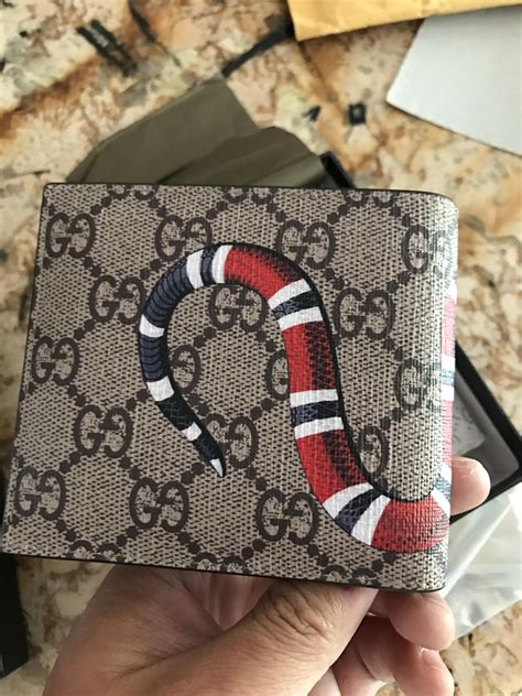 gucci red snake wallet|gucci wallet snake review.